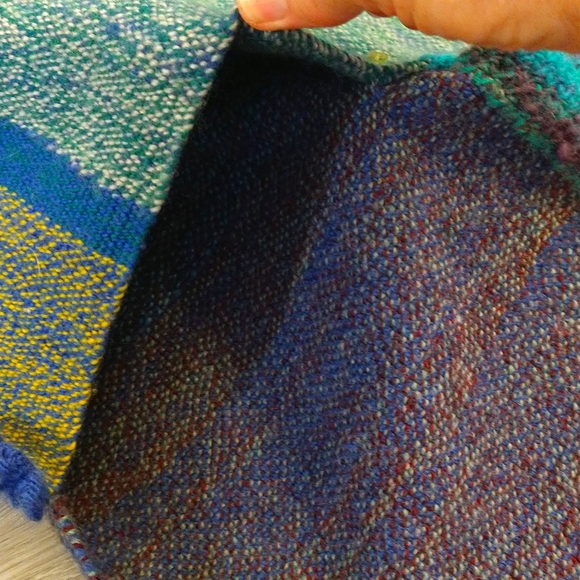H.P.vWoven Poncho Style Scarf - Picture 3 of 7